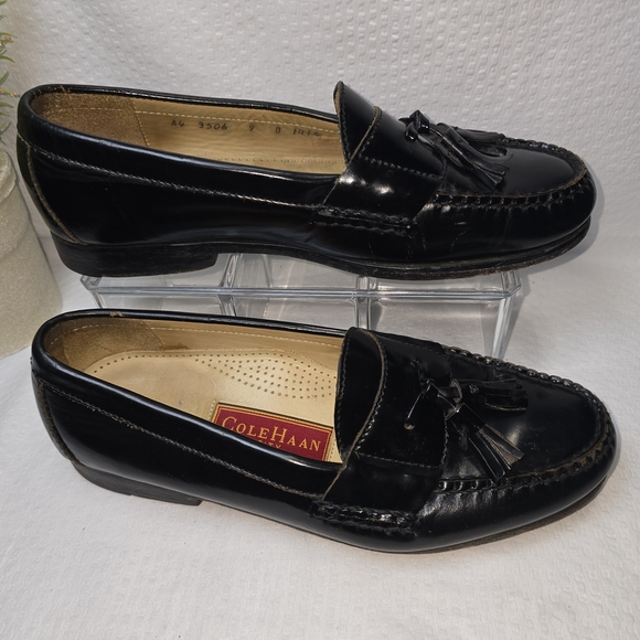 Cole Haan Black Tassel Loafers for Men Dressy Size 9 Euc - Picture 2 of 10